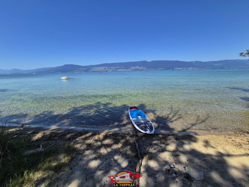 Plage de sable de la Corbière, Estavayer, lac de Neuchâtel