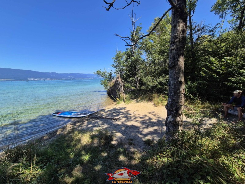 Plage de sable de la Corbière, Estavayer, lac de Neuchâtel
