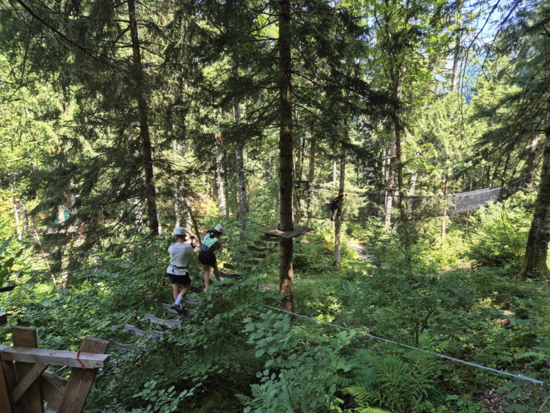 Ateliers. Accrobranche, Organic Adventure Park. Champéry, Val d'Illiez, Bas-Valais.