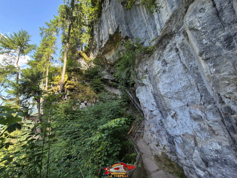 Escaliers. Balade par la Galerie Défago, Champéry, Val d'Illiez.