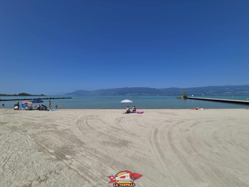 Côté Est. Plage de Gletterens, Broye fribourgeoise, lac de Neuchâtel.