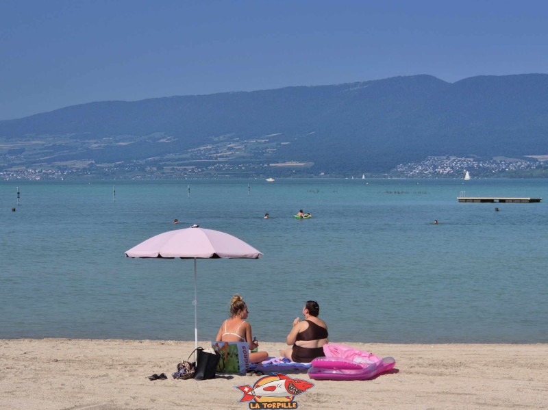 Côté Est. Plage de Gletterens, Broye fribourgeoise, lac de Neuchâtel.