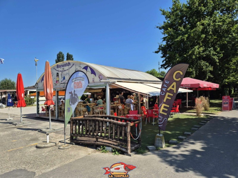 La buvette "Baywatch". Plage de Cudrefin, Canton de Vaud, lac de Neuchâtel.