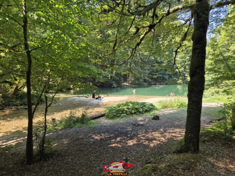 Chemin du retour. Gorges du Pichoux. Lac Vert.