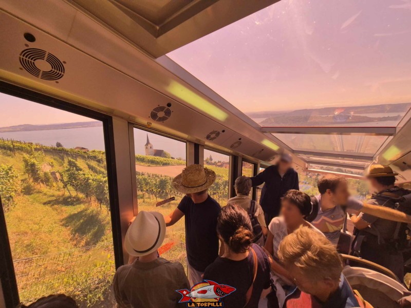 L'intérieur du funiculaire.