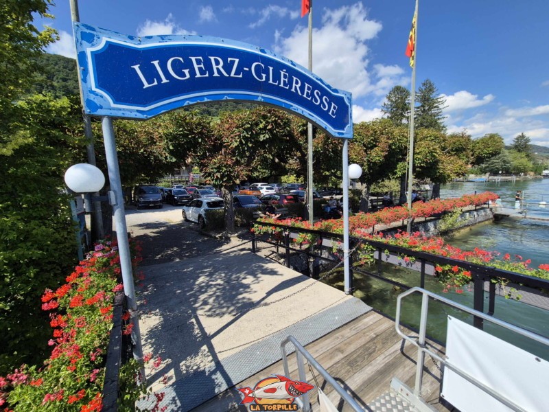 photo du débarcadère de Gléresse depuis le rivage.