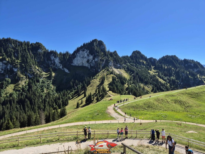 Le sentier commence au sud de Vounetz pou rejoindre le premier toboggan. Partie supérieure.