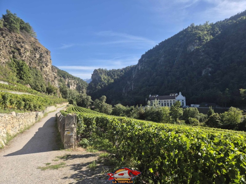La vue vers l'arrière en direction des gorges de la Borgne. La centrale électrique de Bramois sur la droite. Gorges de la Borgne - Val d'Hérens La vue vers l'arrière en direction des gorges de la Borgne. La centrale électrique de Bramois sur la droite. Gorges de la Borgne - Val d'Hérens