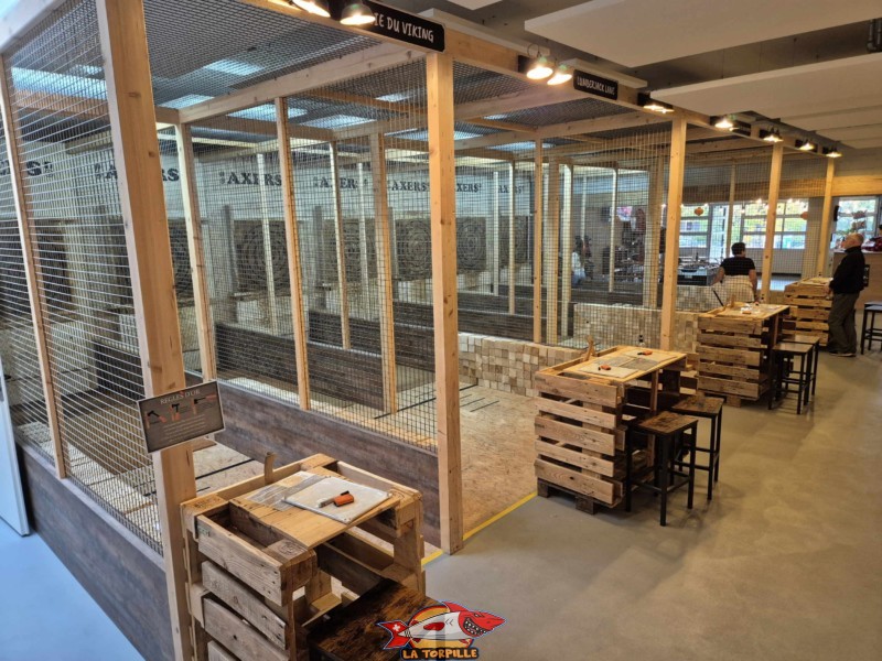 Les couloirs de lancer. Lancer de haches, Axery, Bex.