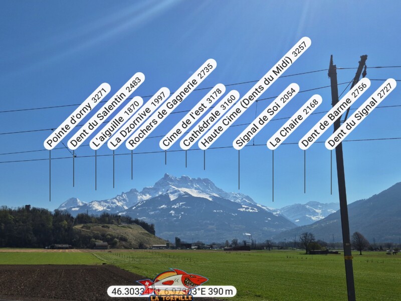 La tour de St-Triphon depuis le nord.