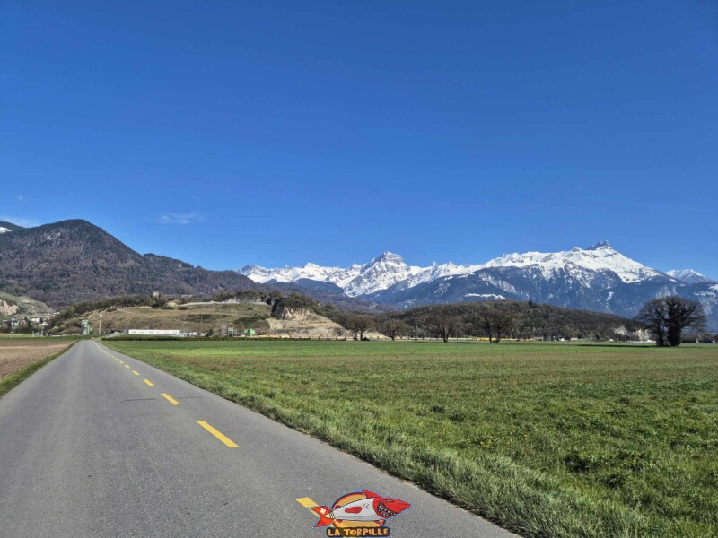 La tour de St-Triphon depuis l'ouest.