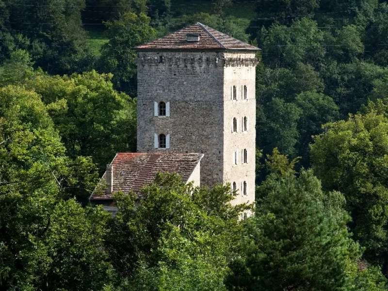 Le donjon du château des Clées. Le donjon du château des Clées.