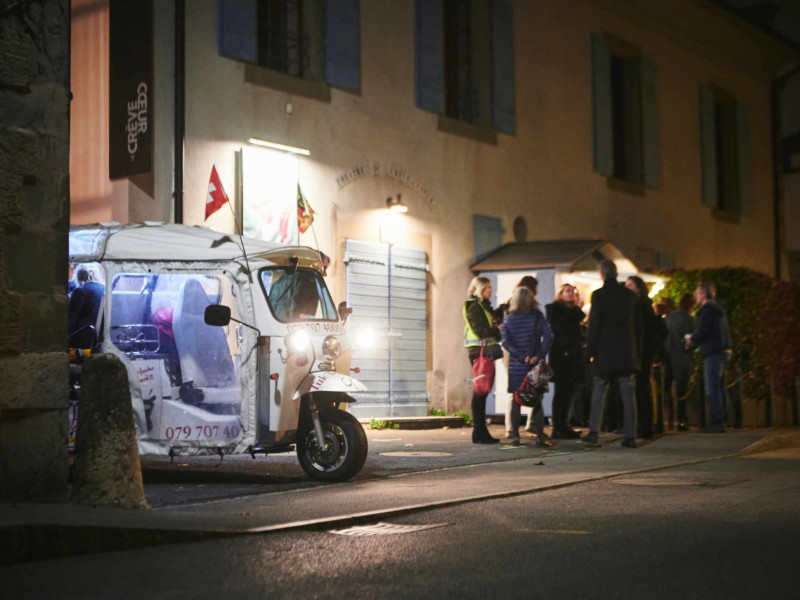 L'entrée du théâtre. Théâtre le Crève-Cœur, Cologny