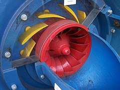 L'intérieur de la turbine francis