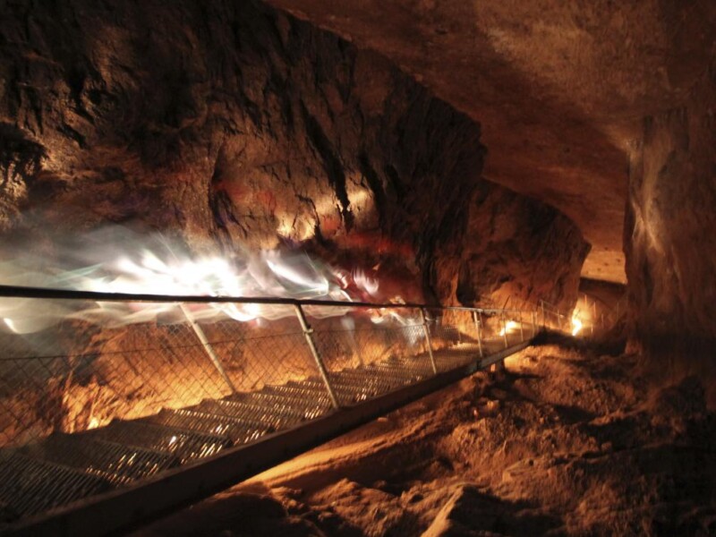 L'intérieur de la mine.