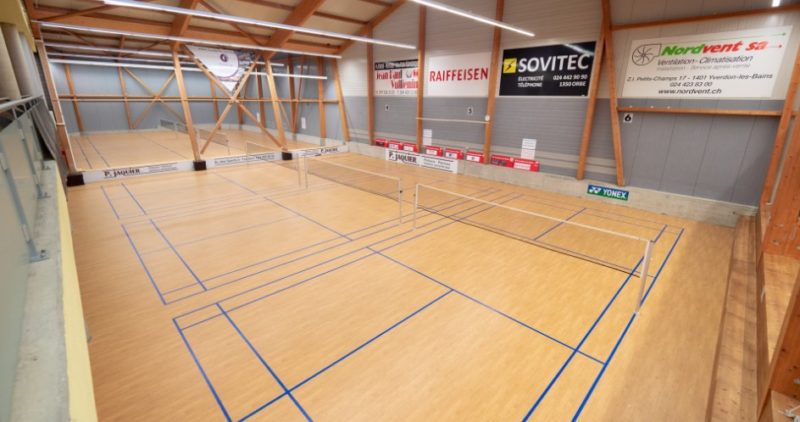 centre badminton yverdon interieur