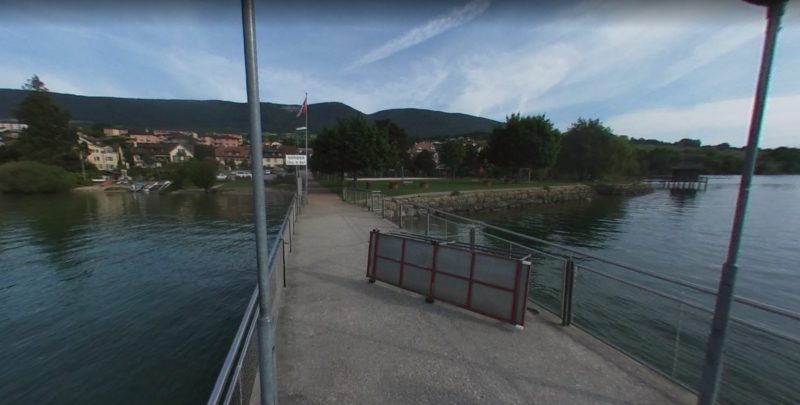 Le débarcadère de Chez-le-Bart dans la commune de la Grande-Béroche au bord du lac de Neuchâtel