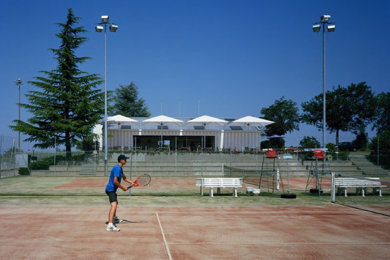 Les terrains de tennis de Bernex en extérieur.