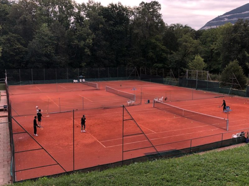 Les terrains de tennis de Champel en extérieur.