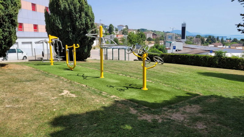 Le fitness d'extérieur de St-Aubin sur le Littoral neuchâtelois