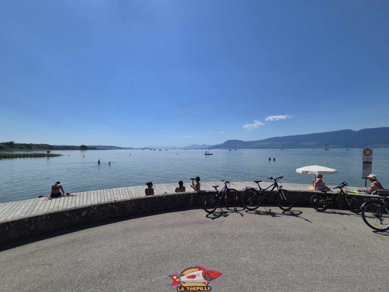 Deck. Plage de Chevroux, lac de Neuchâtel, Canton de Vaud.