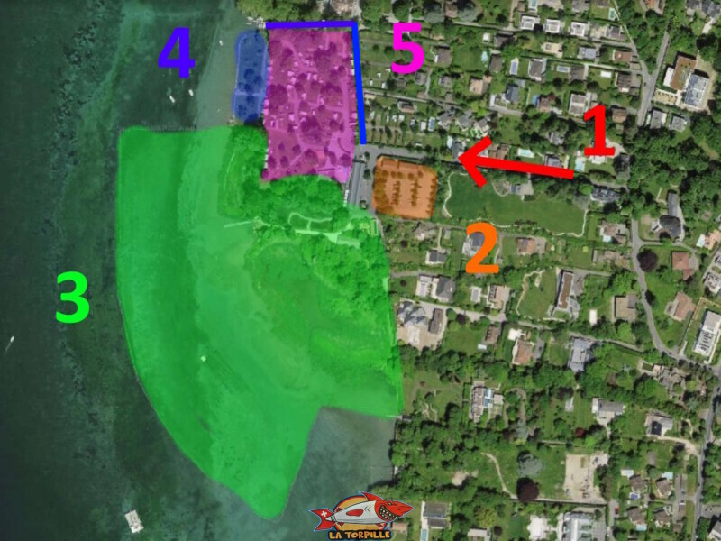 La carte de l'environnement de la Pointe-à-la-Bise. Plage de la Pointe-à-la-Bise - Collonge-Bellerive La carte de l'environnement de la Pointe-à-la-Bise. Plage de la Pointe-à-la-Bise - Collonge-Bellerive