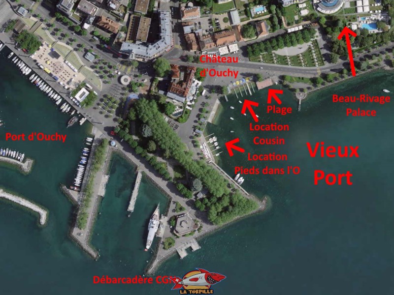 Plan du vieux port d'Ouchy. Lausanne