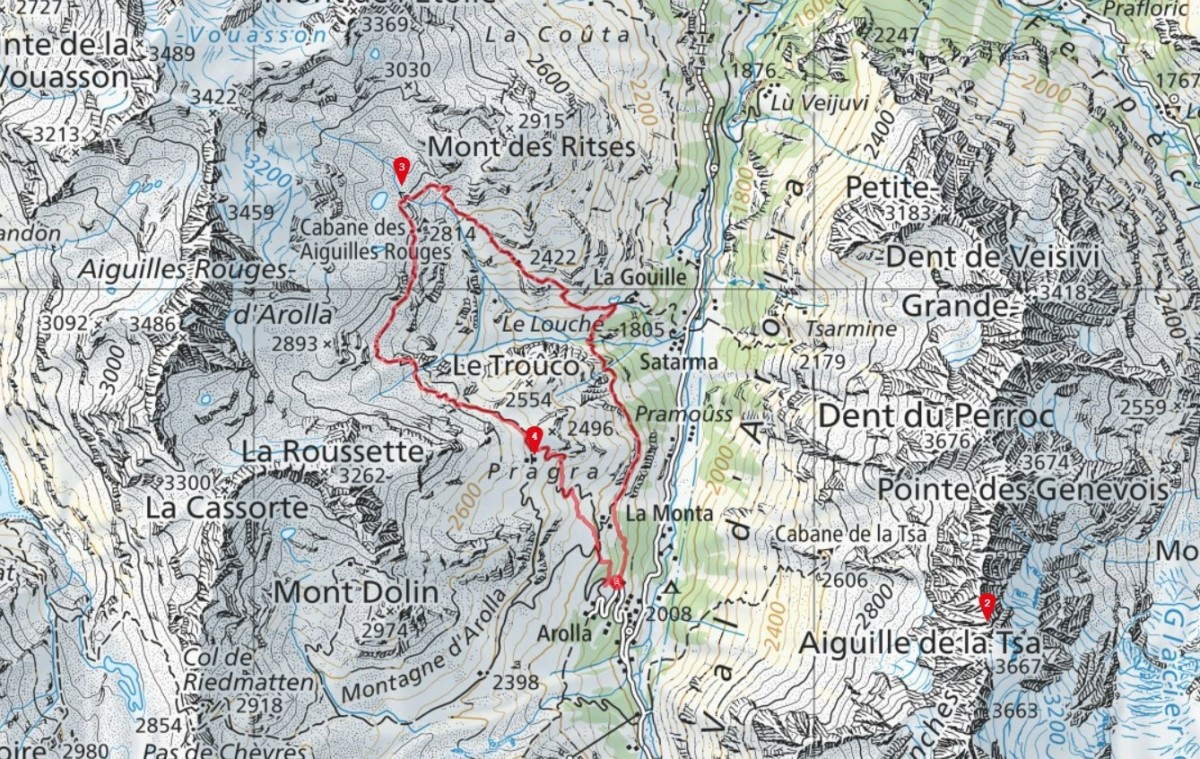 Une randonnée sous forme de boucle est longue permet de passer par le lac de Crosayes. Elle est longue de 12 km pour 5 h 30 de marche. Le dénivelé positif est de 1046 mètres