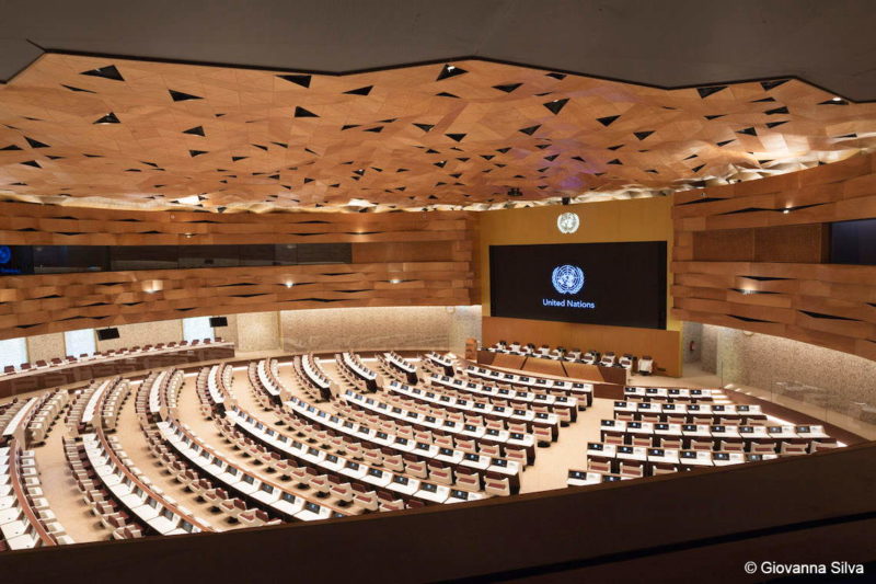 Une des salles de conférence des Nations Unies.