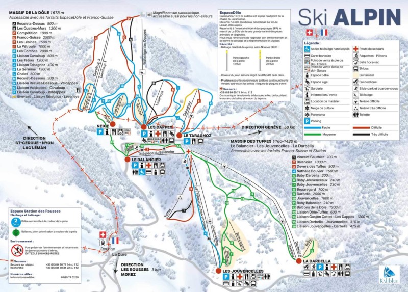 Le domaine skiable de la Dôle