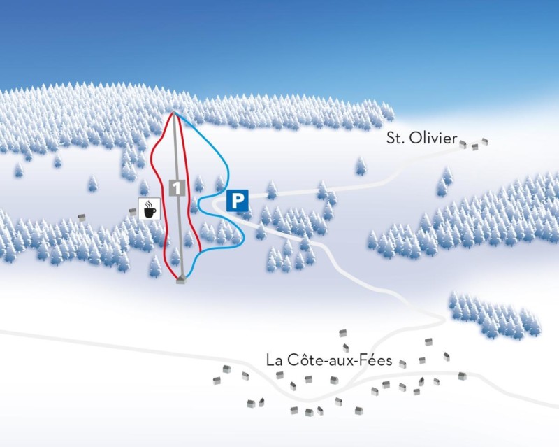 Le domaine skiable de la Côte-aux-Fées