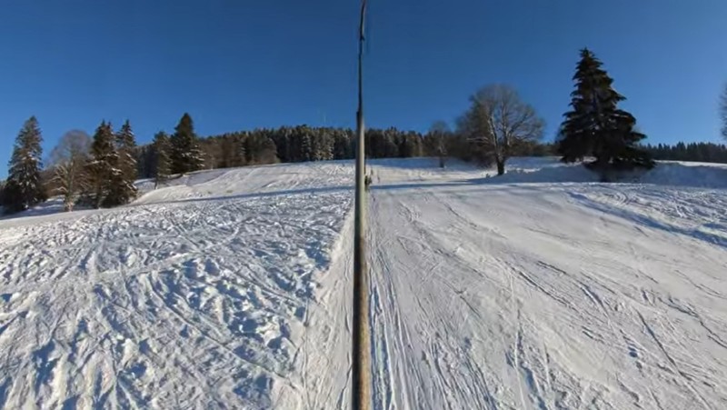 La montée en téléski.