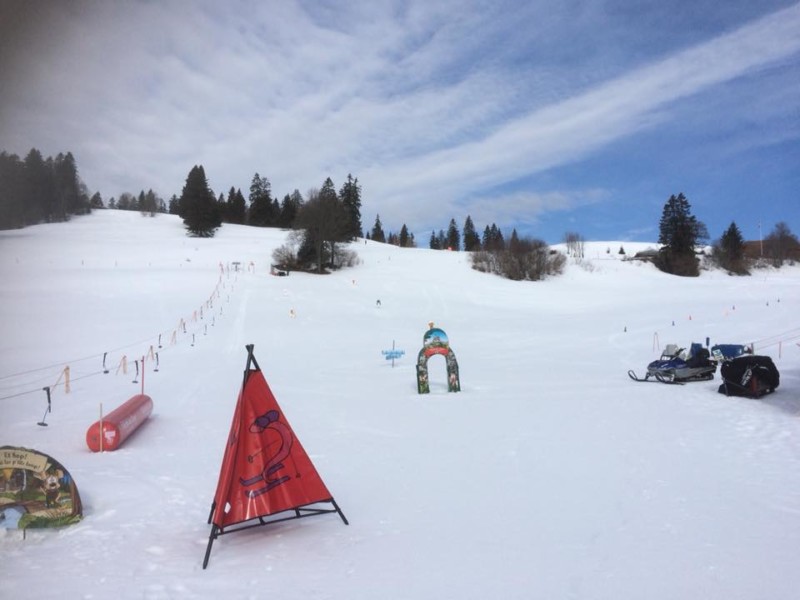 La piste de descente.