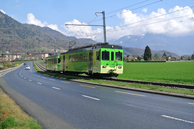 Le train dans la vallée du Rhône