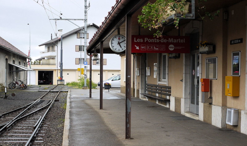 La gare des Ponts-de-Martel.