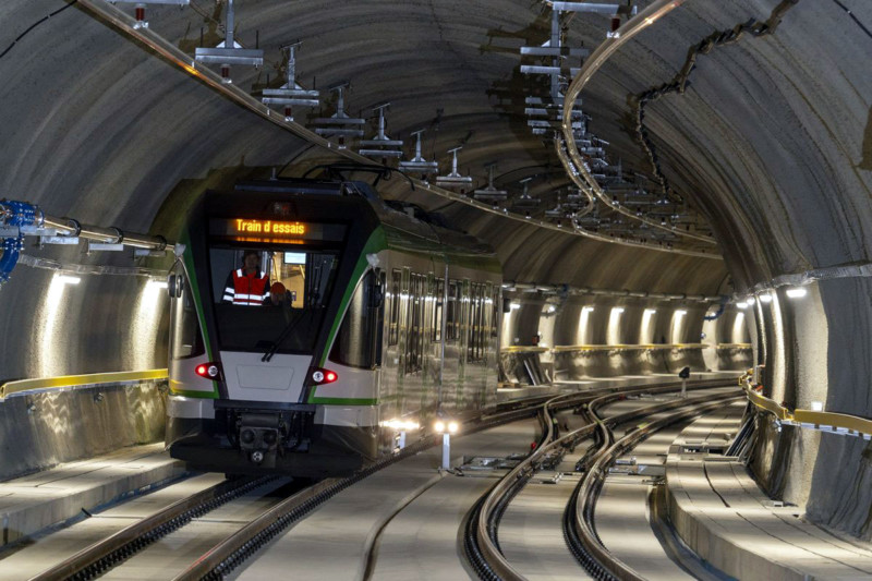 Le nouveau tunnel entre les arrêts d'Union-Prilly et de Lausanne-Chauderon