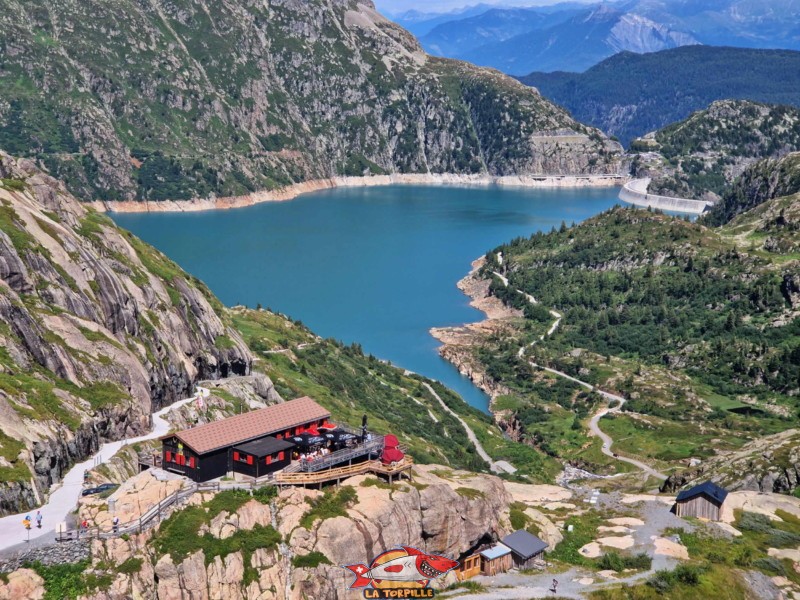 Vue depuis sommet barrage, Vieux-Emosson, Finhaut, Valais