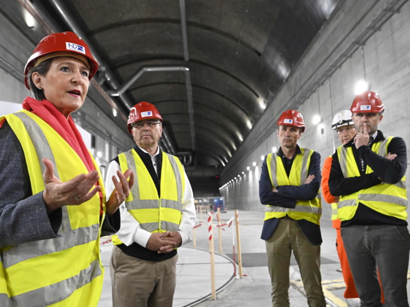 La conseillère fédérale Simonetta Sommaruga en visite au Nant de Drance en juion 2022