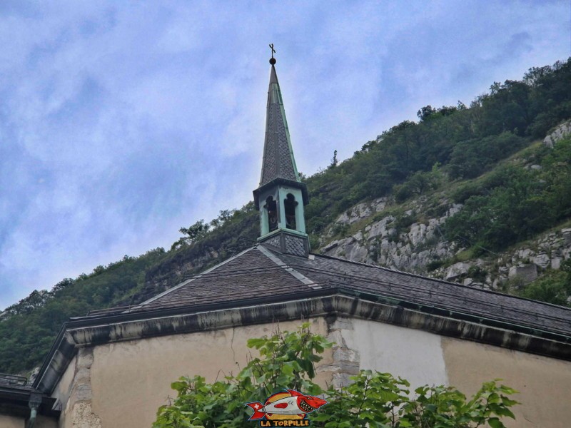 Vue depuis sud. Abbaye de St-Maurice