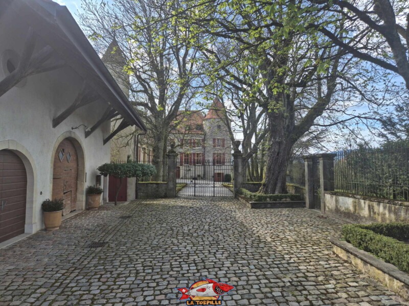 Vue de près, château de Bavois, canton de Vaud.
