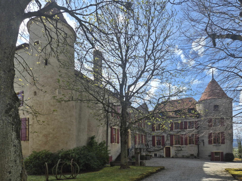 Vue de près, château de Bavois, canton de Vaud.