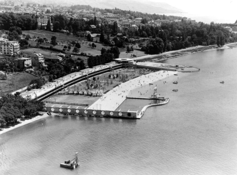 La piscine de Bellerive en 1937, année de son ouverture. La piscine de Bellerive en 1937, année de son ouverture.