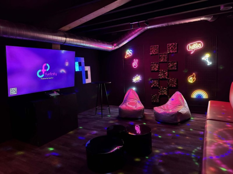 La salle du karaoké et le blind test. Funfinity Martigny