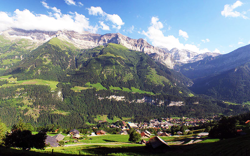 Le village de Champéry. Le village de Champéry.