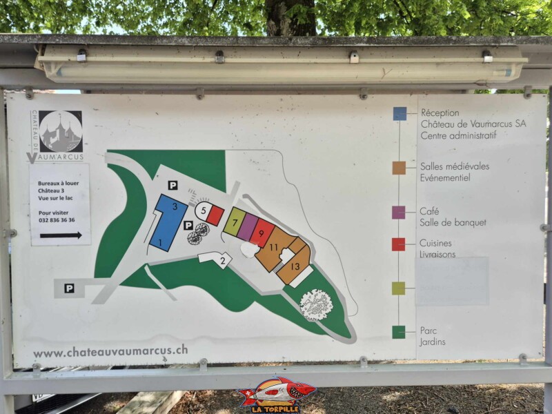 Le plan du site du château de Vaumarcus.