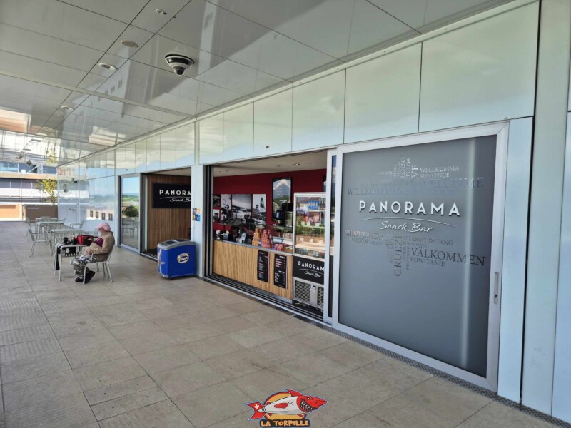 La buvette de la Terrasse Panorama. Terrasse Panorama, Terrasse panoramique de l'aéroport de Genève.