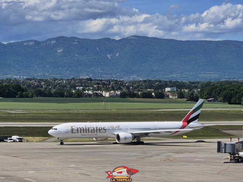 Quelques photos du tarmac, la zone de circulation et de stationnement des avions dans l'aéroport. Terrasse Panorama, Terrasse panoramique de l'aéroport de Genève.