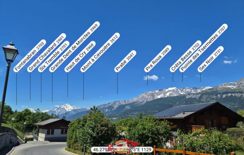 La route d'Icogne. Le Grand Chavalard, Haut de Cry. La route d'Icogne. Le Grand Chavalard, Haut de Cry.