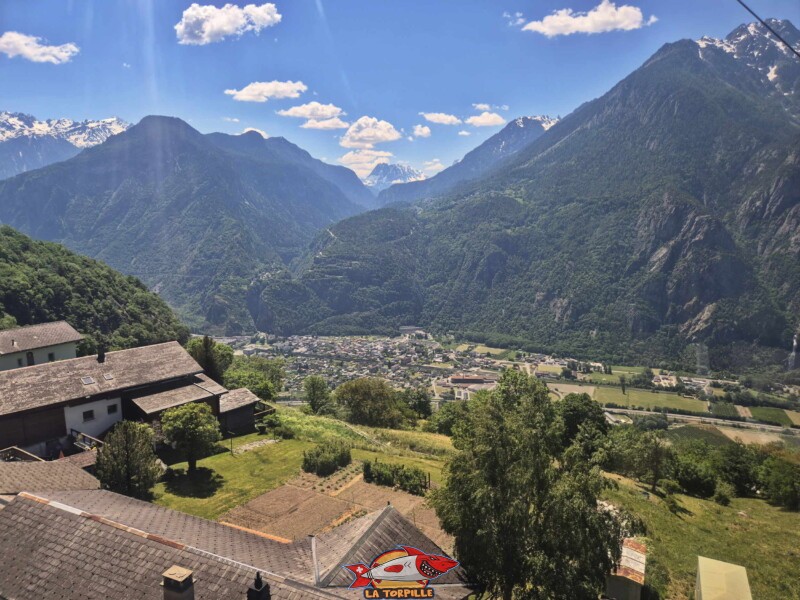 trajet entre Alesse et Champex. Téléphérique DAC Dorénaz – Alesse – Champex
