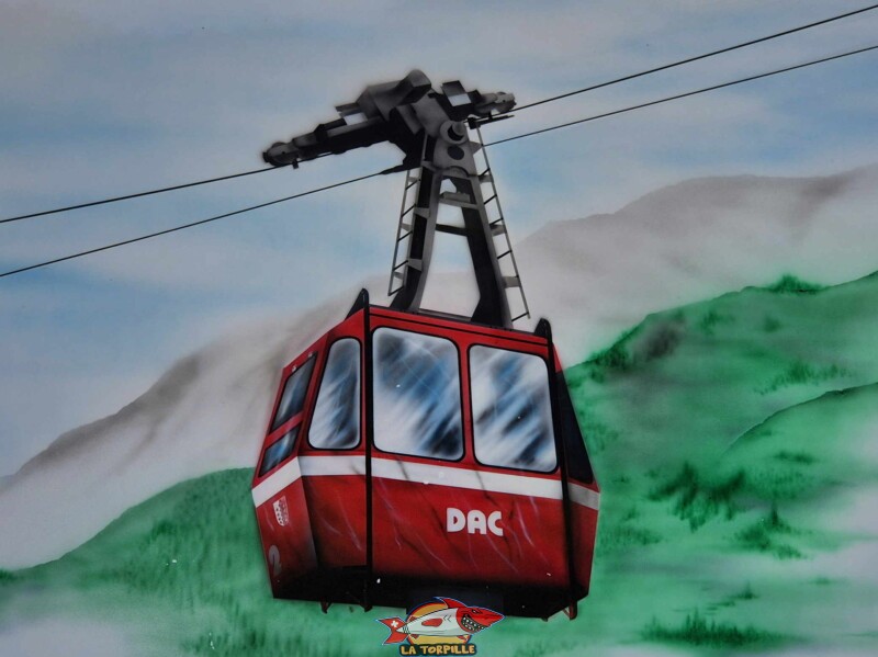 Un dessin de la benne du DAC (téléphérique Dorénaz-Alesse-Champex). Téléphérique DAC Dorénaz – Alesse – Champex Un dessin de la benne du DAC (téléphérique Dorénaz-Alesse-Champex). Téléphérique DAC Dorénaz – Alesse – Champex